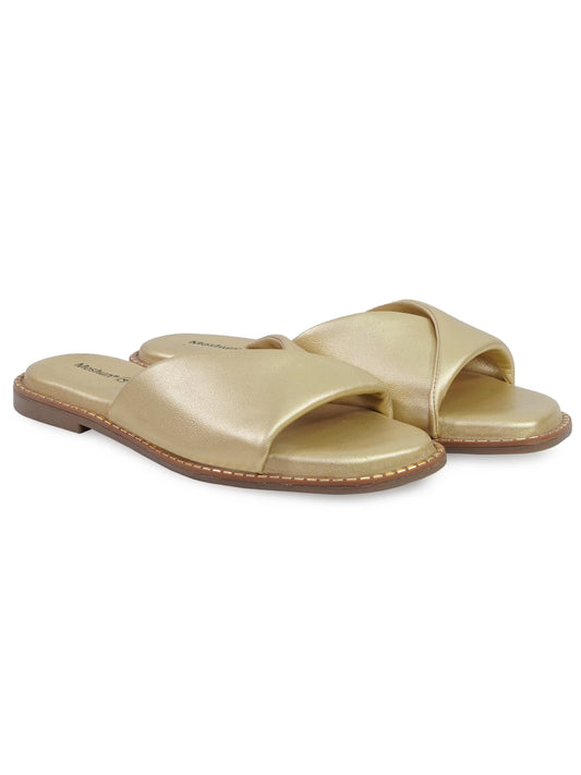 Open Toe Open Back Flat Slippers-M20