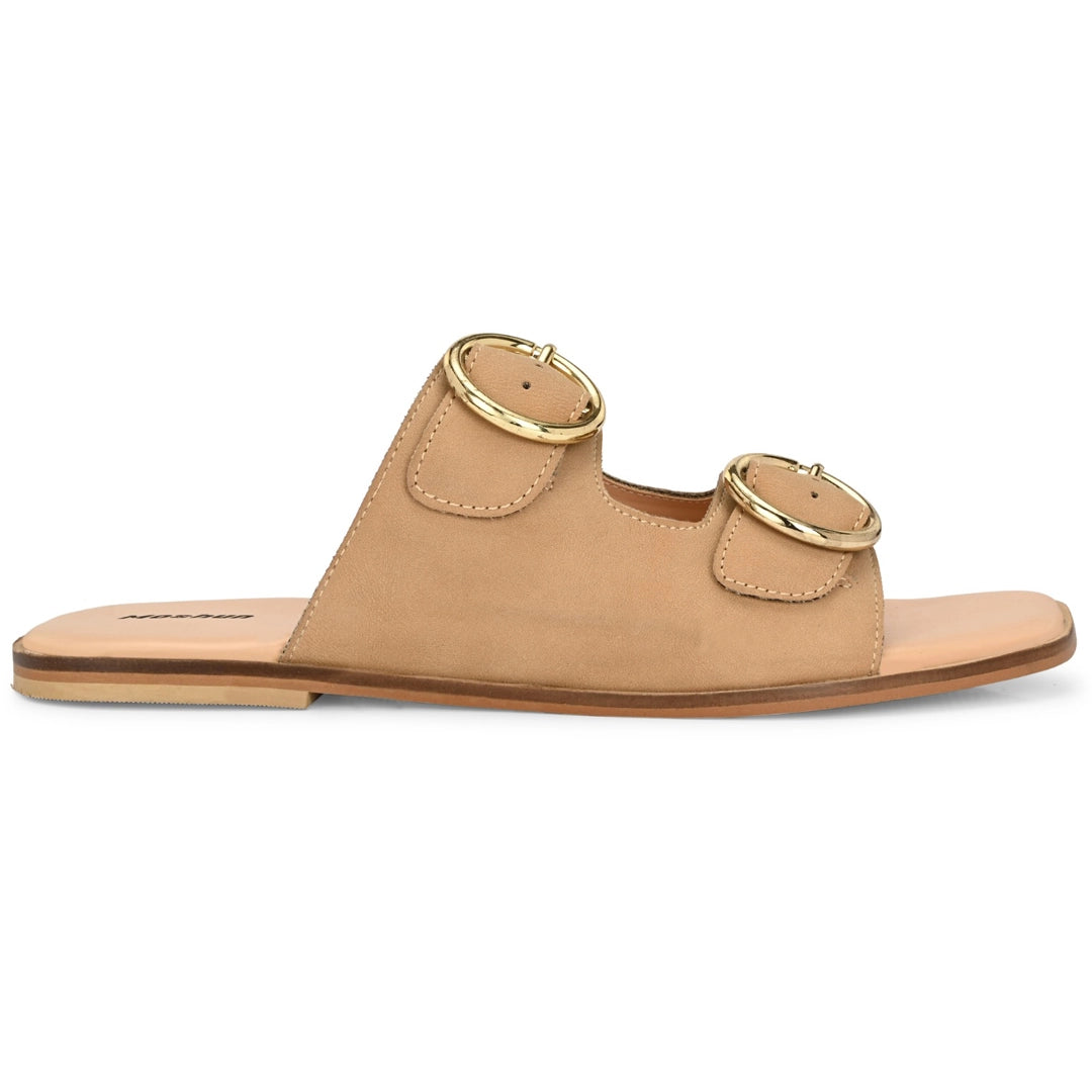 Moshun Women’s Fancy Orthopedic Flat Sandals, (Beige)