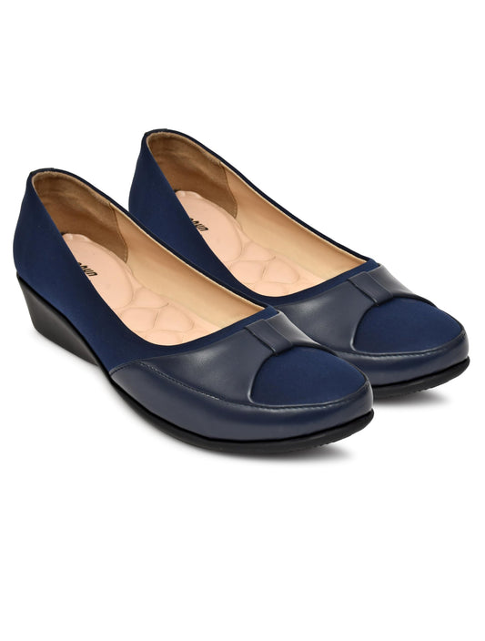 Moshun Women’s Closed Toe Belly Shoes, (Blue)