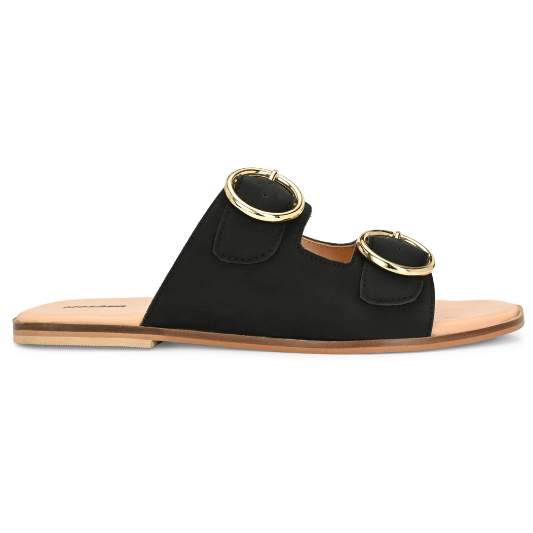 Moshun Women’s Fancy Orthopedic Flat Sandals, (Black)