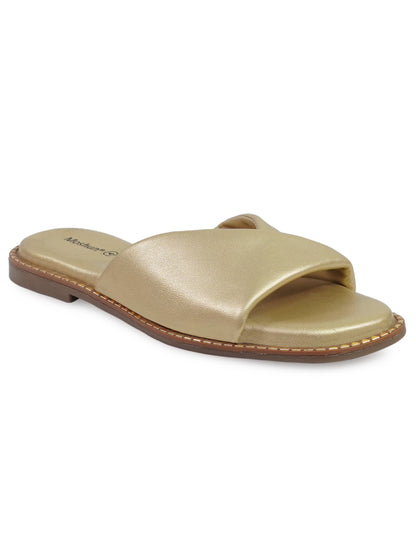Open Toe Open Back Flat Slippers-M20