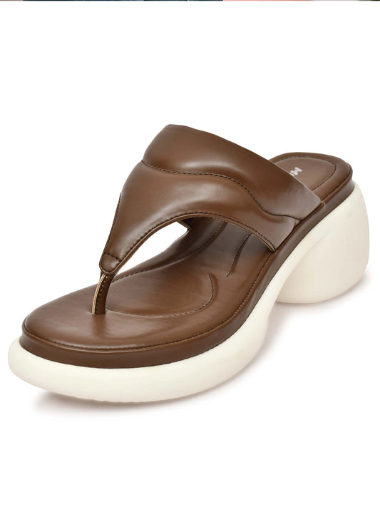 Thong Pattern Open Toe Wedge Heel Sandals