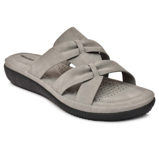 Moshun Women’s Criss Cross Matte Finish Sandals, (Grey)