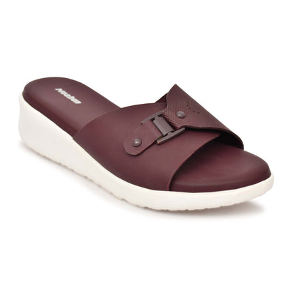 Moshun Women’s Adjustable Strap Open Toe Wedge Heel Sandals, (Maroon)