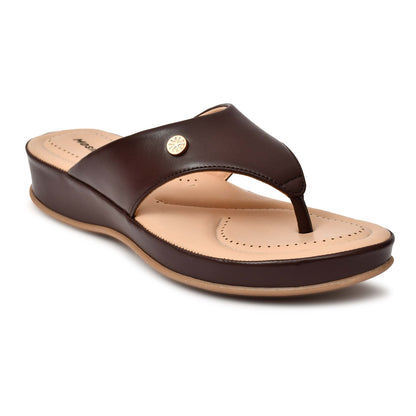 Moshun Women’s Matte Finish Orthopedic Flip-Flops, (Maroon)