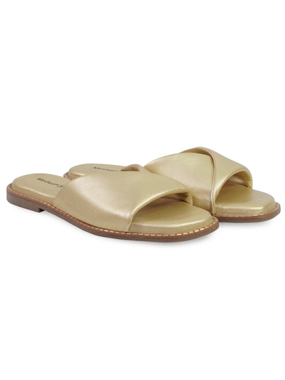 Open Toe Open Back Flat Slippers-M20