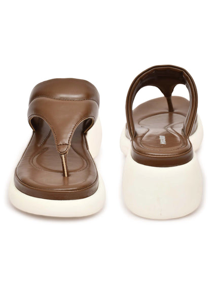 Thong Pattern Open Toe Wedge Heel Sandals