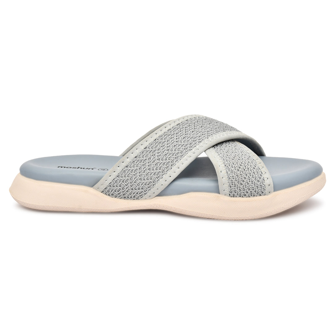 Moshun Women’s Criss Cross Sandals, (Grey)