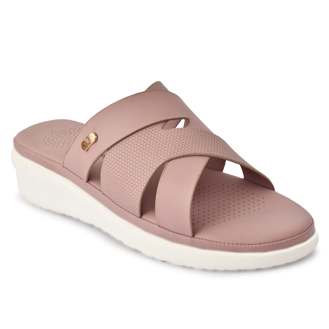 Moshun Women’s Open Toe Wedge Heel Sandals, (Peach)