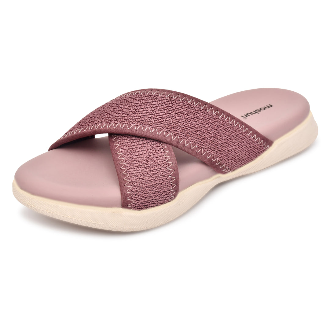 Moshun Women’s Criss Cross Sandals, (Burgundy)