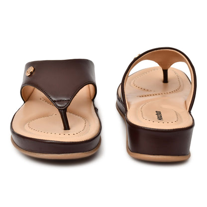 Moshun Women’s Matte Finish Orthopedic Flip-Flops, (Maroon)