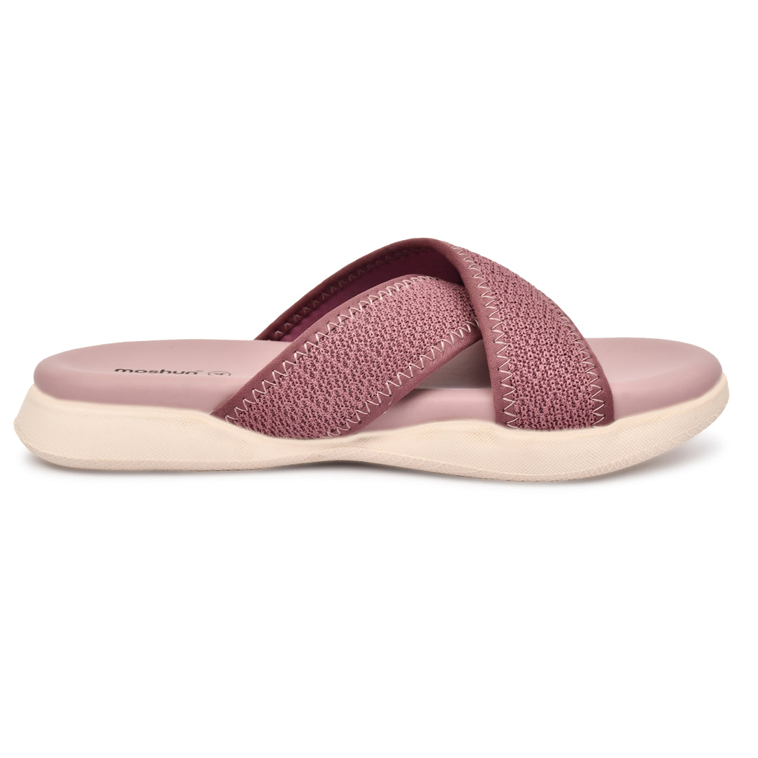 Moshun Women’s Criss Cross Sandals, (Burgundy)