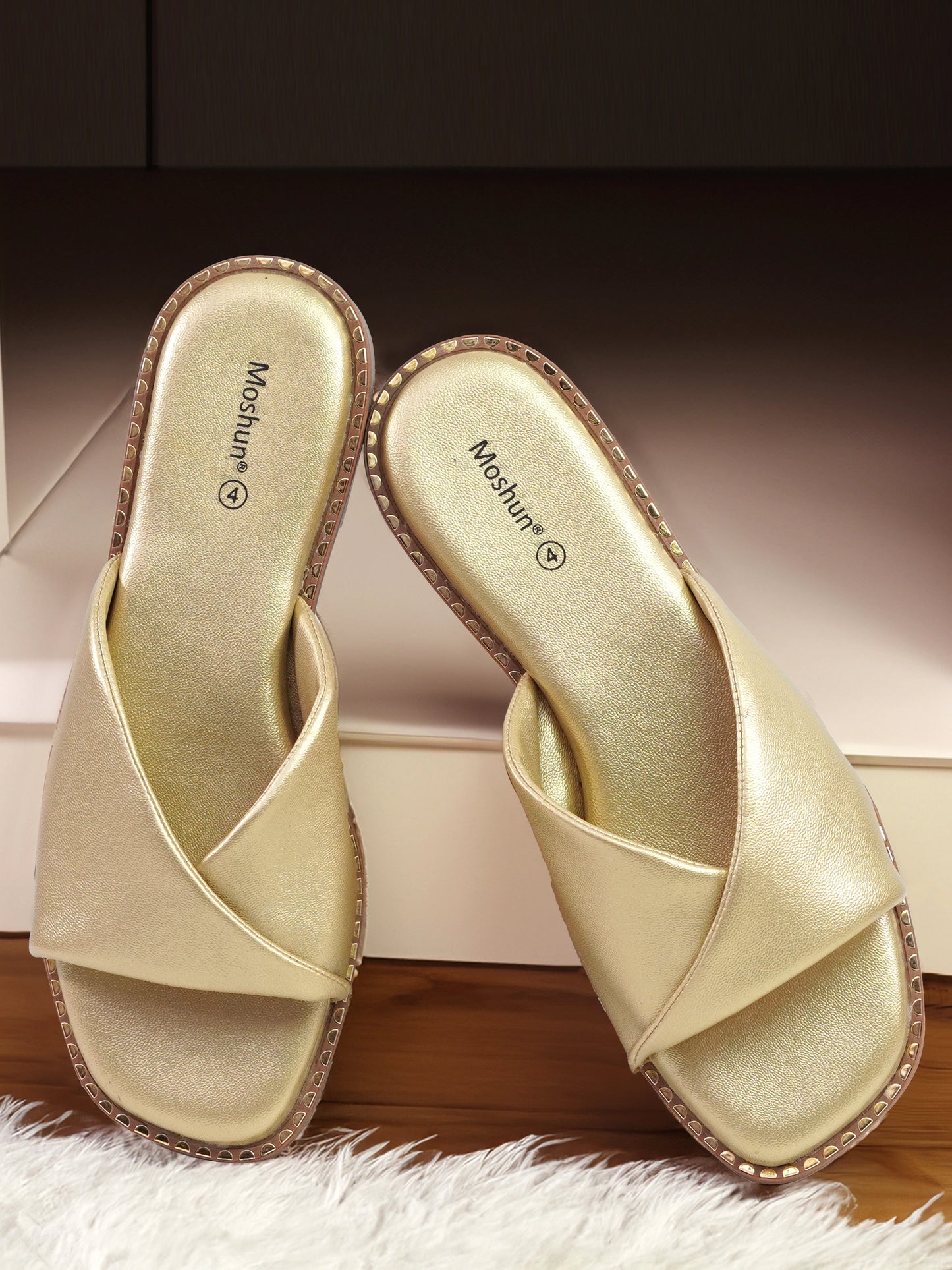 Open Toe Open Back Flat Slippers-M20