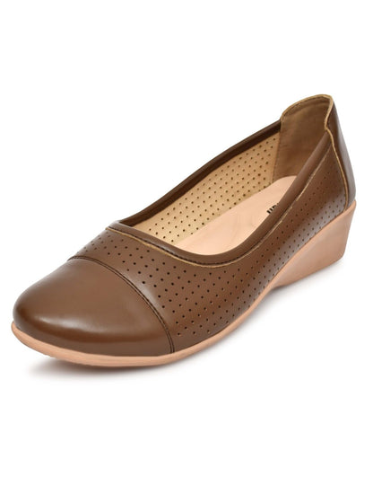 Moshun Women’s Closed Toe Belly Shoes, (Brown)