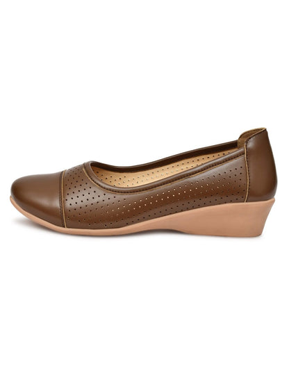 Moshun Women’s Closed Toe Belly Shoes, (Brown)