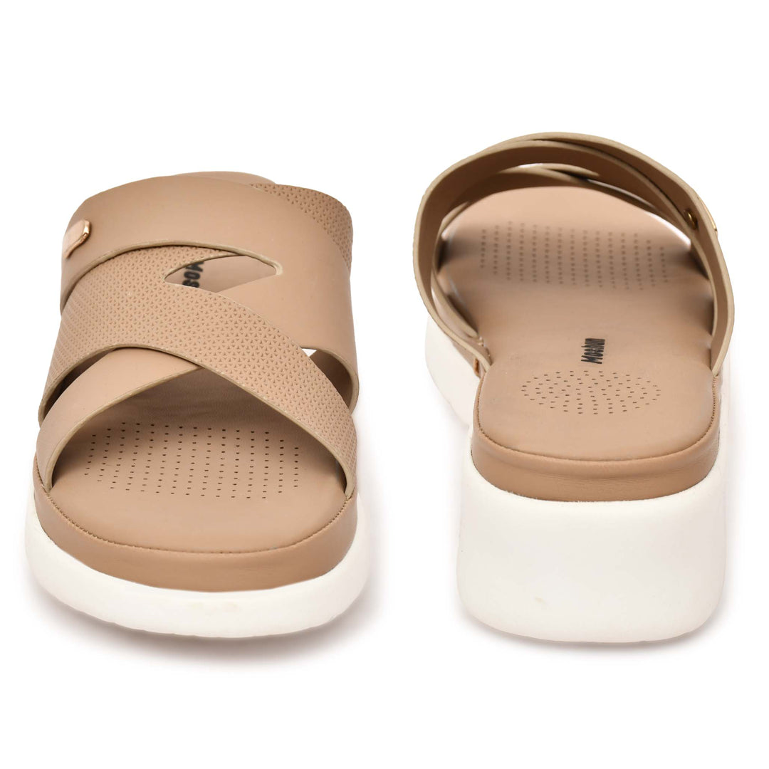 Moshun Women’s Open Toe Wedge Heel Sandals, (Beige)