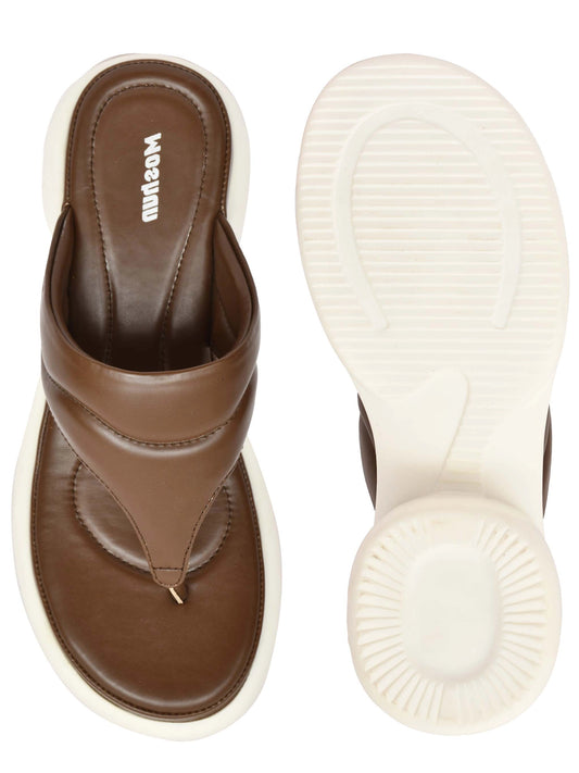 Thong Pattern Open Toe Wedge Heel Sandals
