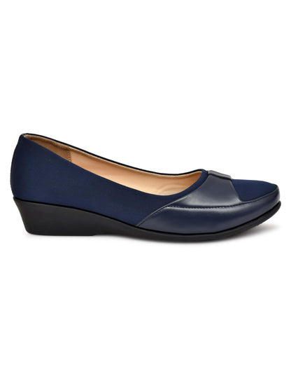 Moshun Women’s Closed Toe Belly Shoes, (Blue)