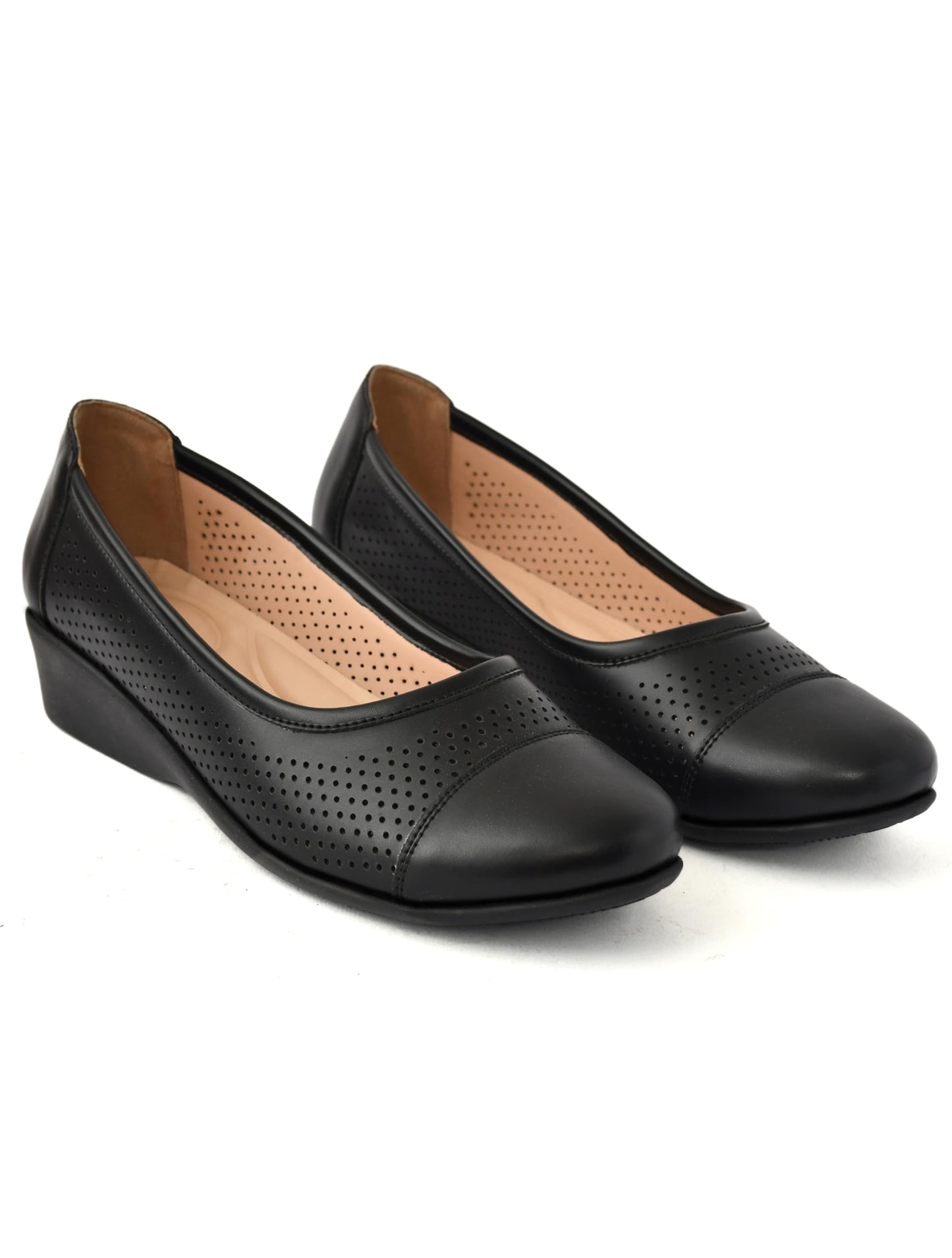 Moshun Women’s Closed Toe Belly Shoes, (Black)