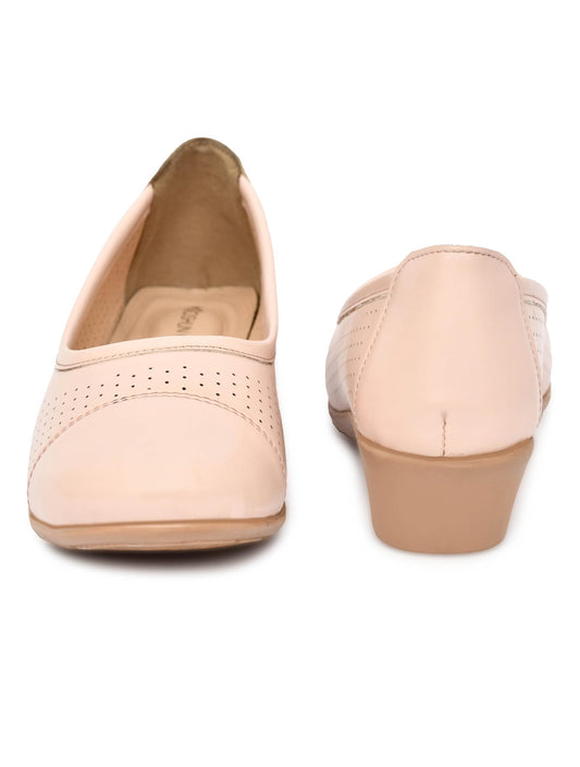 Moshun Women’s Closed Toe Belly Shoes, (Baby Pink)