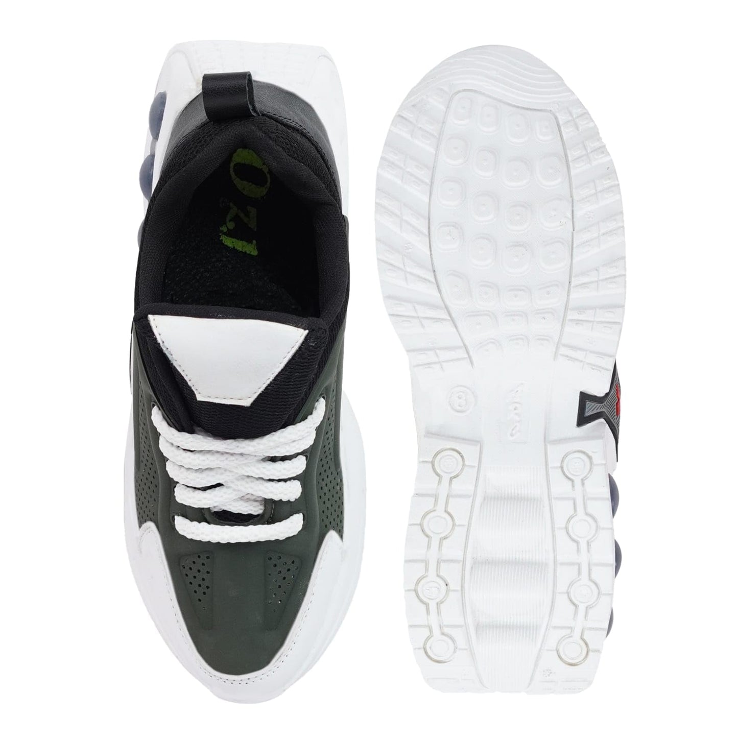 Moshun Men’s Chunky Sneakers, Lightweight Sports Shoes For Daily Wear and Casuals, (Green)