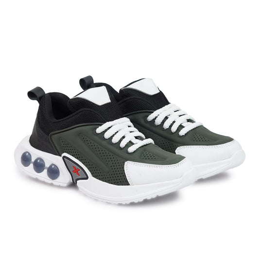 Moshun Men’s Chunky Sneakers, Lightweight Sports Shoes For Daily Wear and Casuals, (Green)