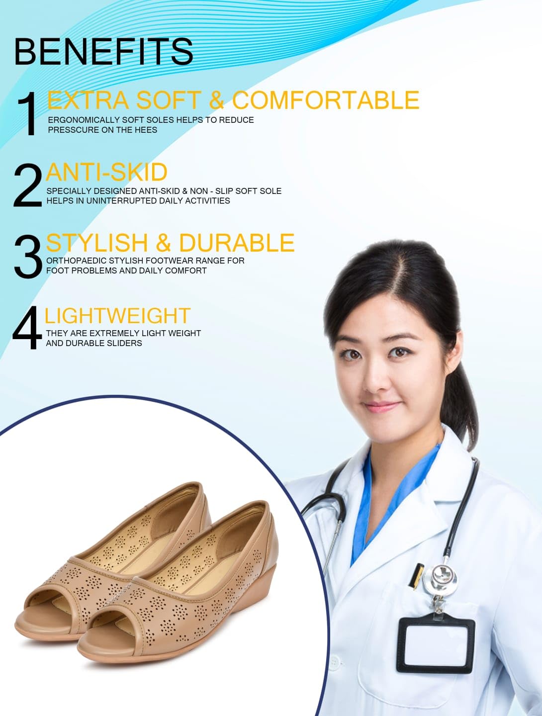 Moshun Women’s Peep Toe Belly Flats, (Tan)