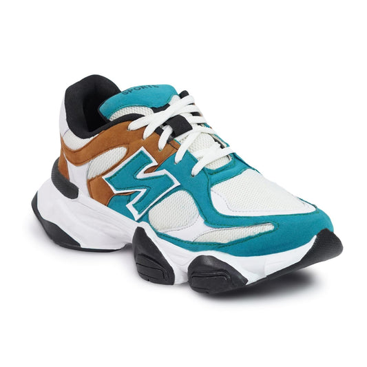 Moshun Men’s Chunky Sneakers, Lightweight Sports Shoes For Daily Wear and Casuals, (Blue)