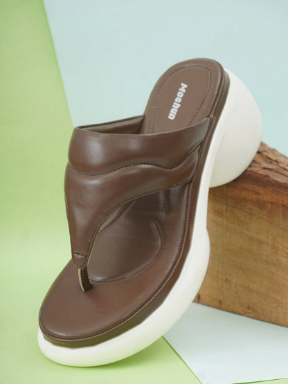 Thong Pattern Open Toe Wedge Heel Sandals