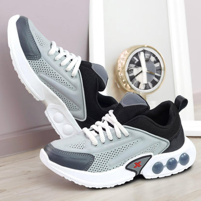 Moshun Men’s Chunky Sneakers, Lightweight Sports Shoes For Daily Wear and Casuals, (Grey)