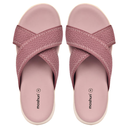 Moshun Women’s Criss Cross Sandals, (Burgundy)