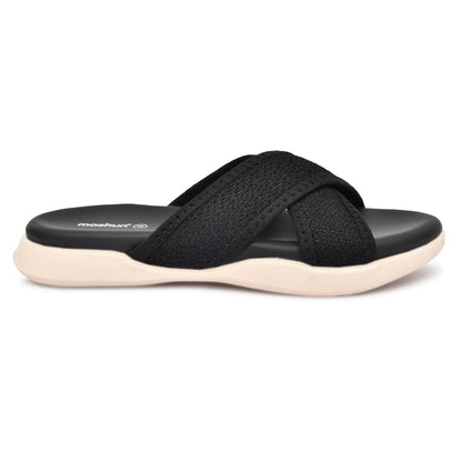Moshun Women’s Criss Cross Sandals, (Black)