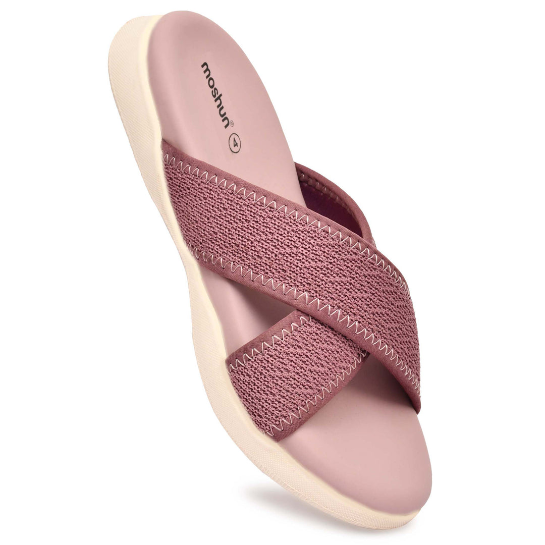 Moshun Women’s Criss Cross Sandals, (Burgundy)