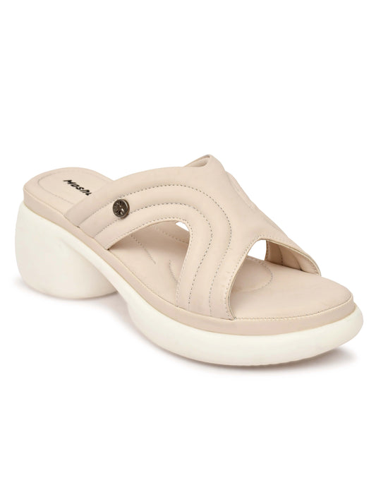 Open Toe Open Back Wedge Heel Sandals-M11