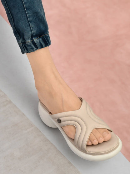 Open Toe Open Back Wedge Heel Sandals-M11