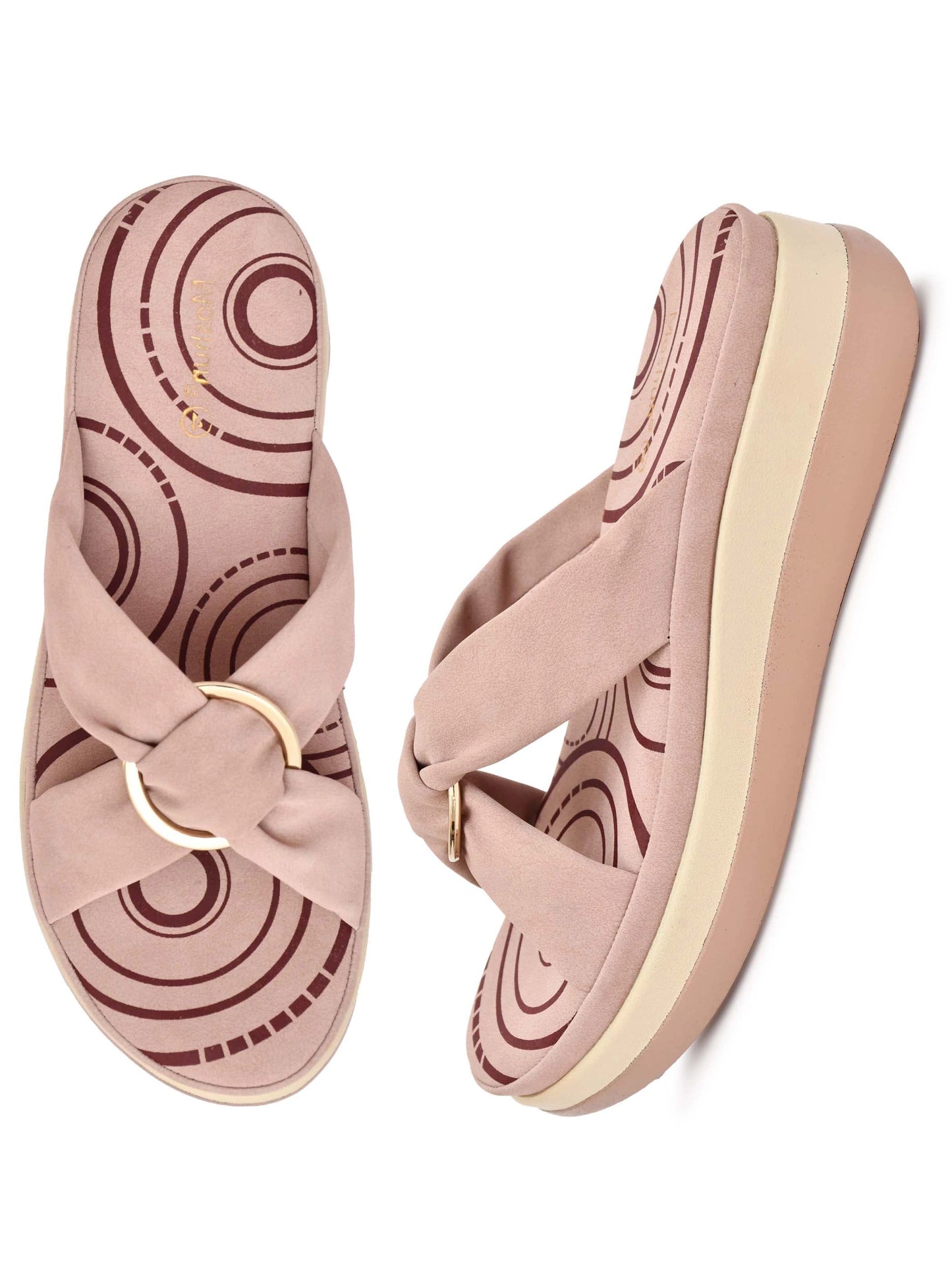 Open Toe Open Back Wedge Heel Sandals-M17