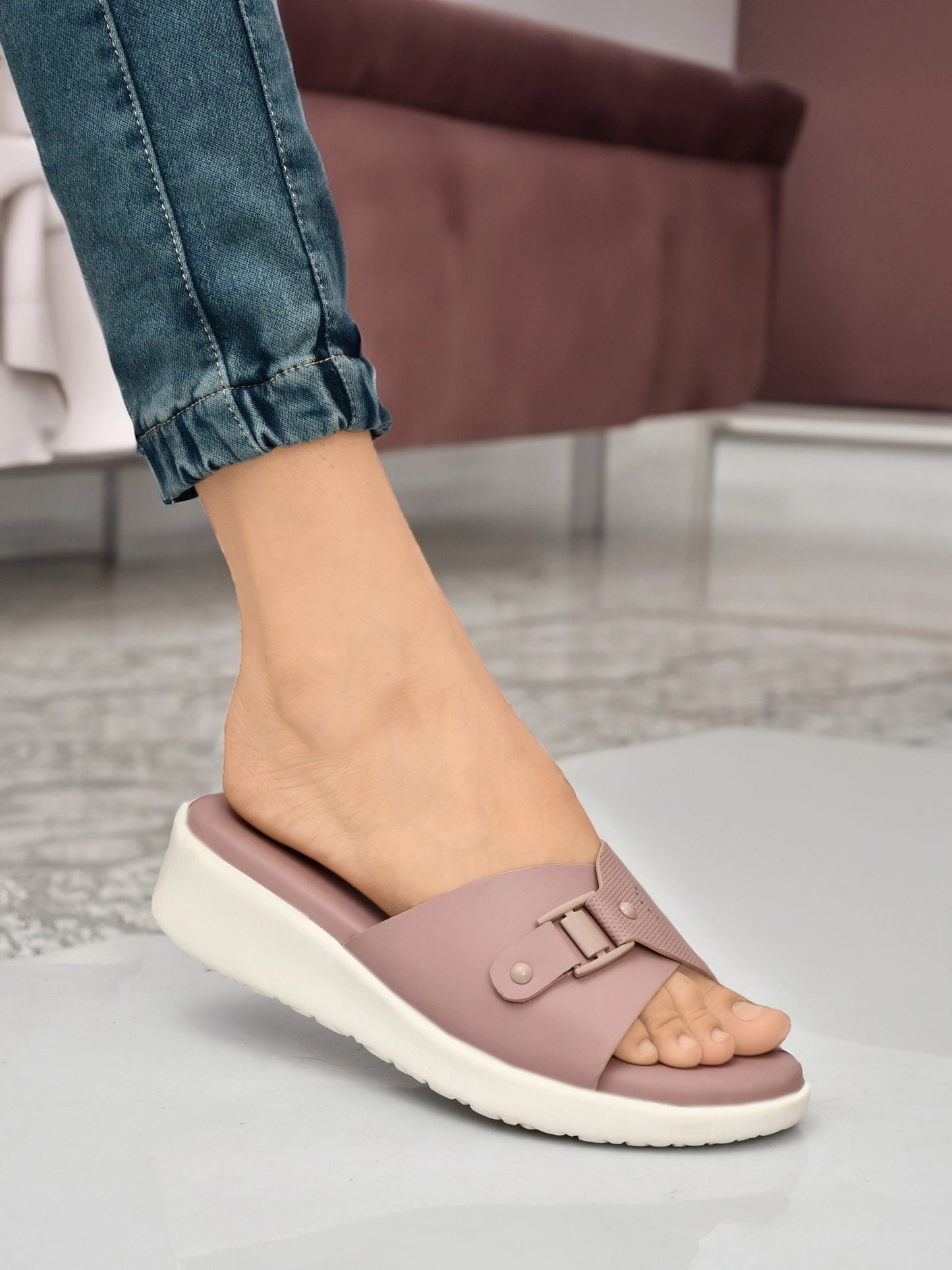Adjustable Strap Open Toe Wedge Heel Sandals-M12