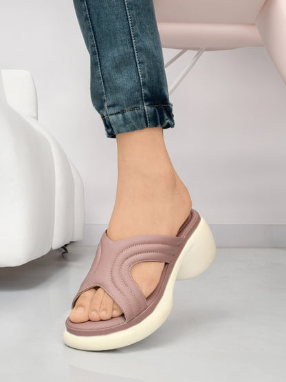 Open Toe Open Back Wedge Heel Sandals-M11